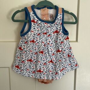 Zutano Crab Tank Dress with Bodysuit